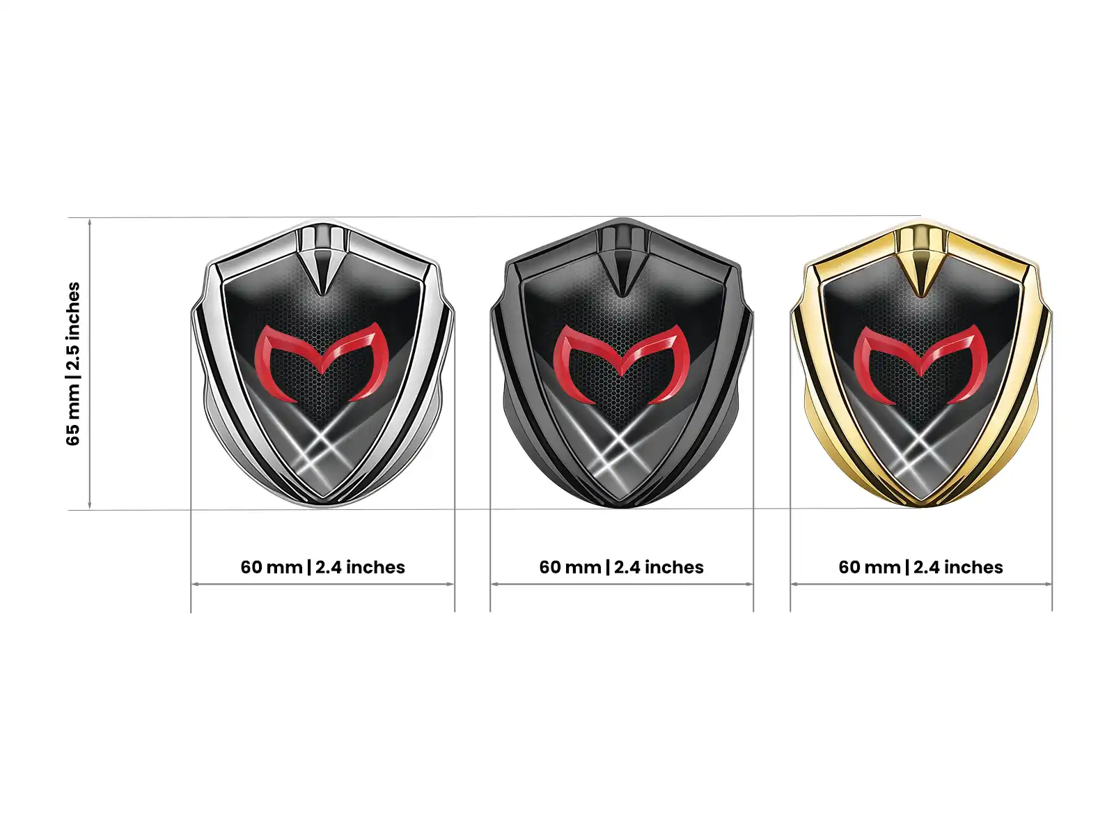 Mazda Car Badges Modern Look High-End Metal Style